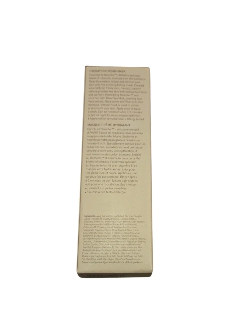 AHAVA Time To Hydrate Hydration Cream Mask Full Size 3.4oz / 100ml